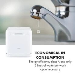 Aquatica Geschirrspüler Freistehend Installationsfrei 2 Gedecke 860W 21 Aquatica Geschirrspüler Freistehend Installationsfrei 2 Gedecke 860W -Klarstein 10034126 yy 0009 logo Klarstein Aquatica Geschirrspueler weiss