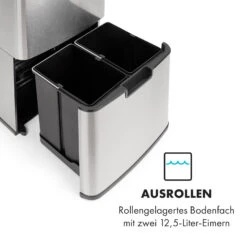 Touchless Müllsammler Sensor 72L 4 Behälter ABS PP Edelstahl Gebürstet -Klarstein 10034128 de 0005 logo