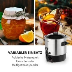 Biggie Eco Einkochautomat & Getränkespender 1000W 30-100°C Zapfhahn 9l -Klarstein 10034147 de 0005 logo