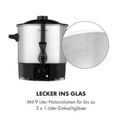 Biggie Eco Einkochautomat & Getränkespender 1000W 30-100°C Zapfhahn 9l -Klarstein 10034147 de 0007 logo