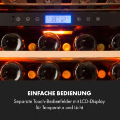 Vinovilla 43 Built-In Duo Onyx Weinkühlschrank 129l 43 Fl. 2 Zonen -Klarstein 10034155 de 0004 logo