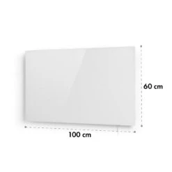 Crystal Wall Infrarotheizung 100x60cm 600W Wochentimer IP54 Weiß -Klarstein 10034223 yy 0008 logo Infrared Mirror Heater BF 600 W