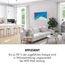 Wonderwall Air Art Strand Infrarotheizung 101x60cm 600W Fernbedienung -Klarstein 10034237 de 0002 logo