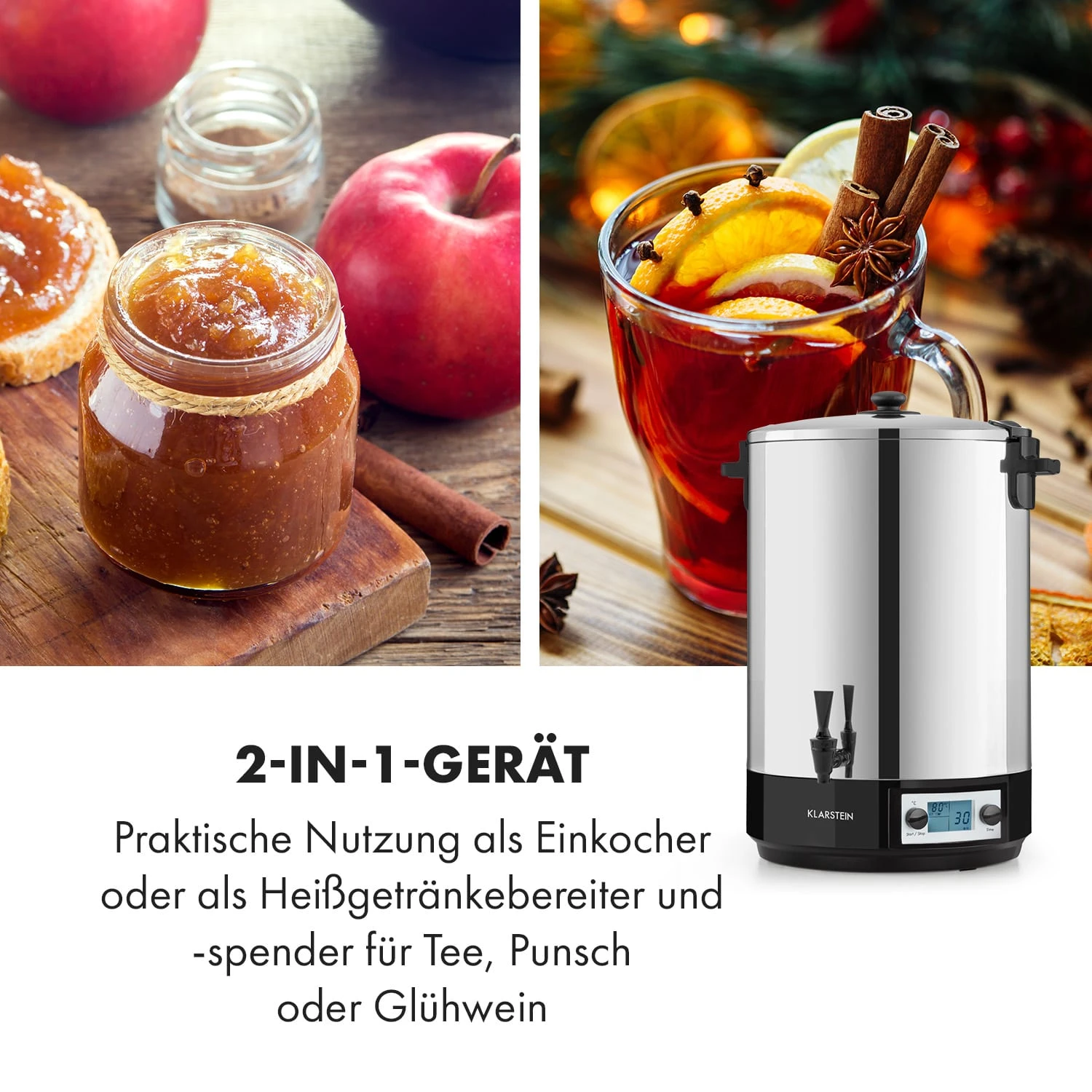 KonfiStar 40 Digital Einkocher Getränkespender 2500W 40L 100°C 180min 9 KonfiStar 40 Digital Einkocher Getränkespender 2500W 40L 100°C 180min – Bild 7
