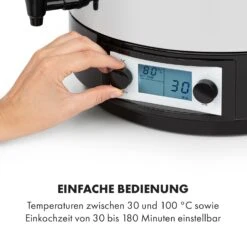 KonfiStar 50 Digital Einkocher Getränkespender 2500W 50L 100°C 180min 15 KonfiStar 50 Digital Einkocher Getränkespender 2500W 50L 100°C 180min -Klarstein 10034240 de 0004 logo