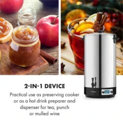 KonfiStar 60 Digital Einkocher Getränkespender 2500W 60L 100°C 180min 15 KonfiStar 60 Digital Einkocher Getränkespender 2500W 60L 100°C 180min -Klarstein 10034241 yy 0007 logo Digital Food Preserver 60L