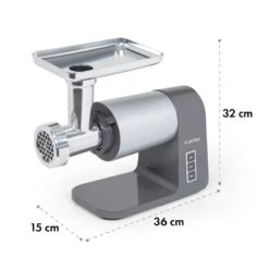 Mett Max Elektrischer Fleischwolf 600W Kupfermotor Aluminium 16 Mett Max Elektrischer Fleischwolf 600W Kupfermotor Aluminium -Klarstein 10034244 yy 0008 logo Klarstein Mett Max elektrischer Fleischwolf grau