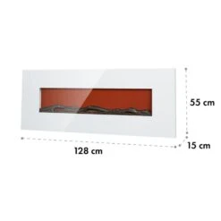 Lausanne Long Elektrischer Kamin 1600W 2 Heizstufen 128 Cm -Klarstein 10034250 yy 0007 logo Klarstein Lausanne Long Elektrischer Kamin weiss