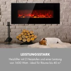 Lausanne Long Elektrischer Kamin 1600W 2 Heizstufen 128 Cm -Klarstein 10034251 de 0006 logo