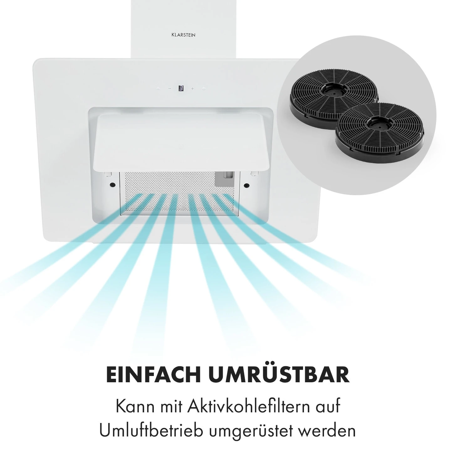 Sofia 60 Dunstabzugshaube Kopffrei 300 M³/h Touch-Control Glasfront 8 Sofia 60 Dunstabzugshaube Kopffrei 300 M³/h Touch-Control Glasfront – Bild 6