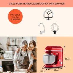 Bella Elegance Küchenmaschine 2000 W 2,7 PS 5,2 Ltr Edelstahl BPA-frei 13 Bella Elegance Küchenmaschine 2000 W 2,7 PS 5,2 Ltr Edelstahl BPA-frei -Klarstein 10034364 de 0005 usp