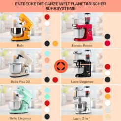Bella Elegance Küchenmaschine 2000 W 2,7 PS 5,2 Ltr Edelstahl BPA-frei 15 Bella Elegance Küchenmaschine 2000 W 2,7 PS 5,2 Ltr Edelstahl BPA-frei -Klarstein 10034364 de 0007 usp