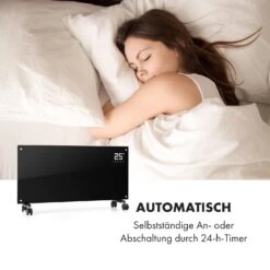 Bornholm Smart Konvektions-Heizgerät | 2000 W | SmartHeat Design: WiFi-Verbindung | LED-Display | 24-h-Timer | 2 Heizstufen: 1000 / 2000 W | IP24: Spritzwassergeschützt | Fernbedienung | Standgerät -Klarstein 10034391 de 0004 logo