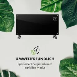 Bornholm Smart Konvektions-Heizgerät | 2000 W | SmartHeat Design: WiFi-Verbindung | LED-Display | 24-h-Timer | 2 Heizstufen: 1000 / 2000 W | IP24: Spritzwassergeschützt | Fernbedienung | Standgerät -Klarstein 10034391 de 0007 logo