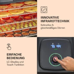 Florida Jerky Dörrautomat Infrarot 500W 4 Programme 35 Bis 75 °C -Klarstein 10034430 de 0003 logo