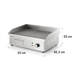 Grillmeile 3000R Elektrogrill 3000W Platte 54,5x35cm Geriffelt -Klarstein 10034449 yy 0009 logo Klarstein Grillmeile 3000R Pro Grill geriffelt