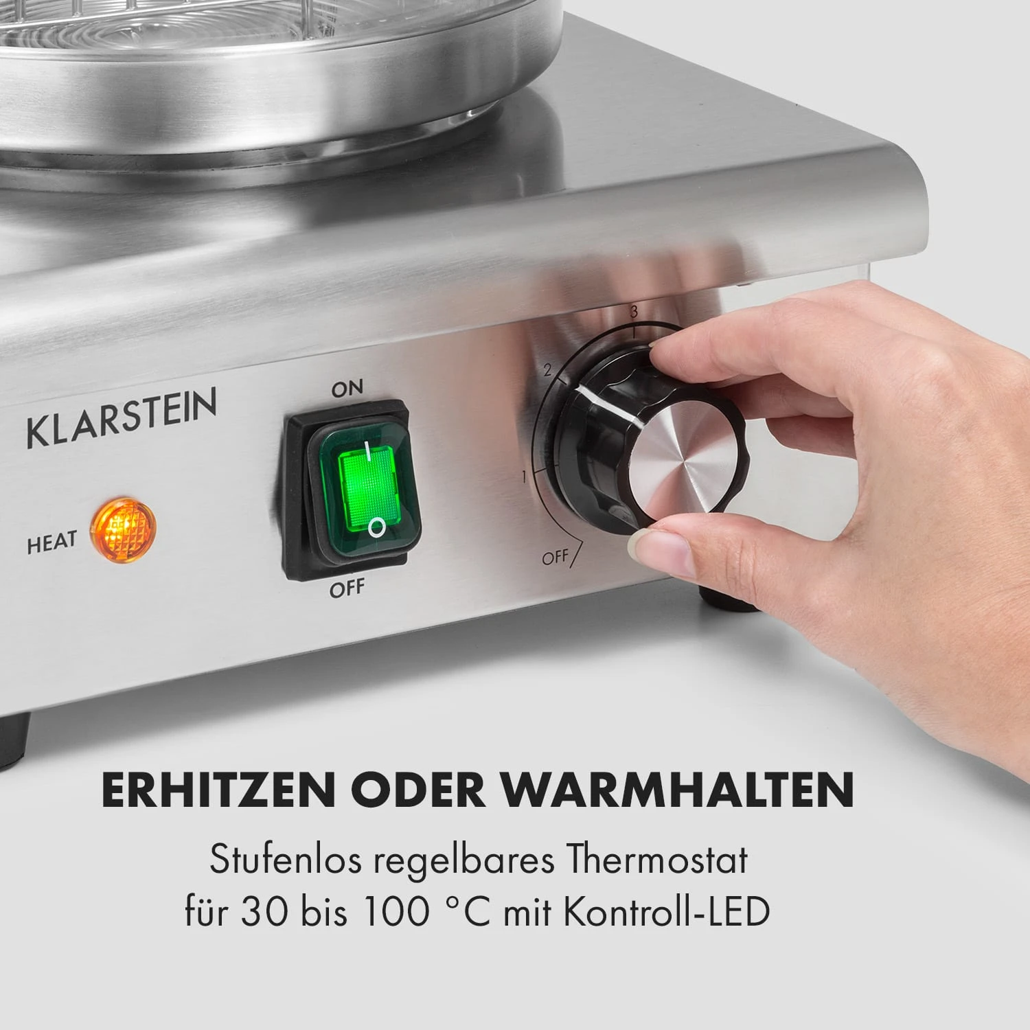 Wurstfabrik 450 Hot Dog Maker 450W 5L 30-100°C Glas Edelstahl 5 Wurstfabrik 450 Hot Dog Maker 450W 5L 30-100°C Glas Edelstahl – Bild 3