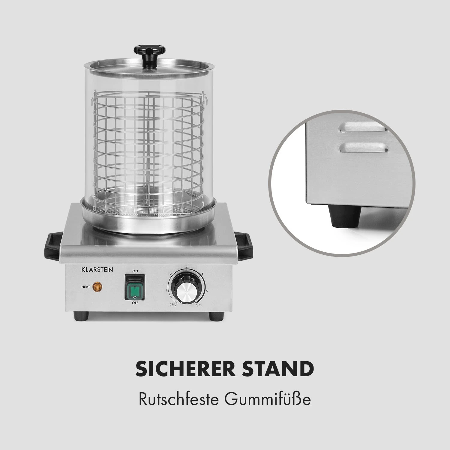 Wurstfabrik 450 Hot Dog Maker 450W 5L 30-100°C Glas Edelstahl 9 Wurstfabrik 450 Hot Dog Maker 450W 5L 30-100°C Glas Edelstahl – Bild 7