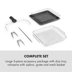 AeroVital Easy Touch Heißluftfritteuse 1700W 14l Timer 16 Programme Schwarz -Klarstein 10034452 yy 0007 logo Klarstein AeroVital easy touch Fritteuse schwarz