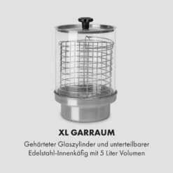 Wurstfabrik 600 Hot Dog Maker 600W 3 Spieße 5L 30-100°C Glas Edelstahl -Klarstein 10034454 de 0004 logo