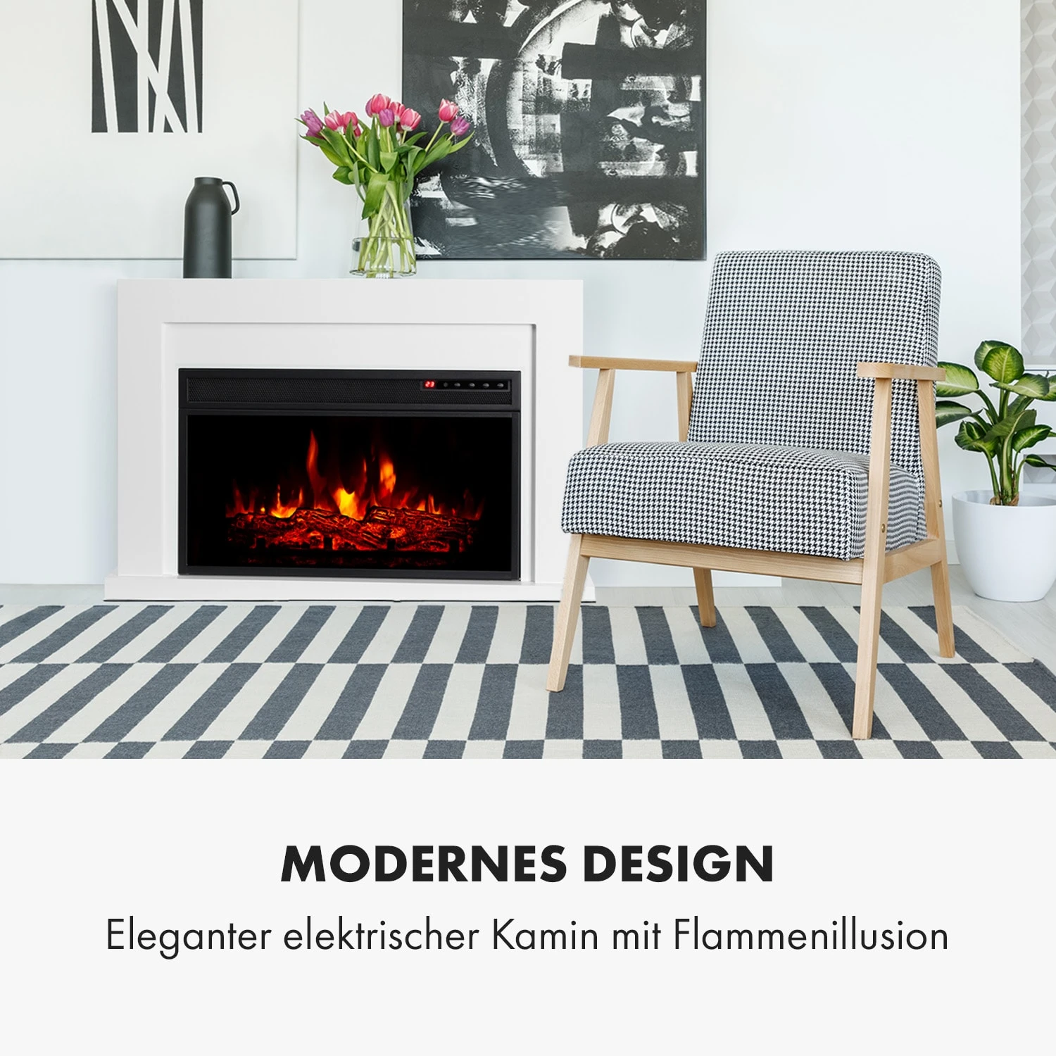 Blanca Elektrischer Kamin 1000/2000W LED 10-30 °C Wochentimer 4 Blanca Elektrischer Kamin 1000/2000W LED 10-30 °C Wochentimer – Bild 2