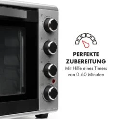 Masterchef 45 Mini-Backofen 45l 2000W 100-230 °C Timer Silber -Klarstein 10034497 de 0005 logo