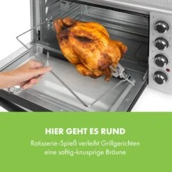 Masterchef 45 Mini-Backofen 45l 2000W 100-230 °C Timer Silber -Klarstein 10034497 de 0006 logo