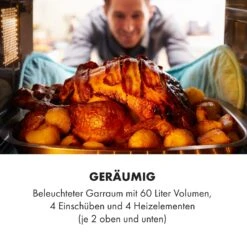 Masterchef 60 Mini-Backofen 60l 2000W 100-230 °C Timer Schwarz -Klarstein 10034498 de 0004 logo