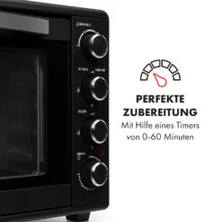 Masterchef 60 Mini-Backofen 60l 2000W 100-230 °C Timer Schwarz -Klarstein 10034498 de 0005 logo