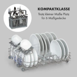 Azuria Geschirrspülmaschine 1380W 6,5L 6 Gedecke Schwarze Glasfront -Klarstein 10034510 de 0003 logo