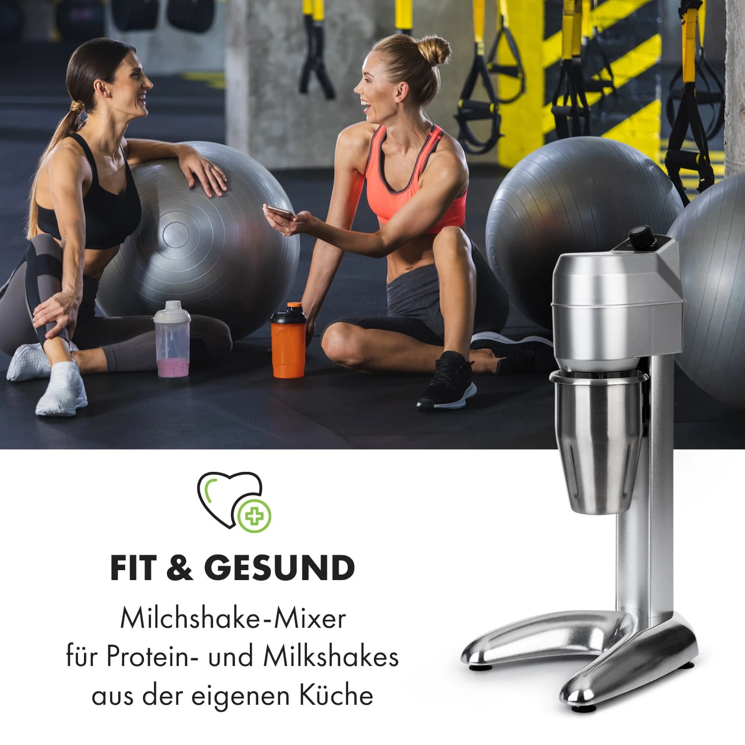 Kraftprotz Milchshake-Mixer Proteinshake 300W Stufenlos Edelstahl 4 Kraftprotz Milchshake-Mixer Proteinshake 300W Stufenlos Edelstahl – Bild 2