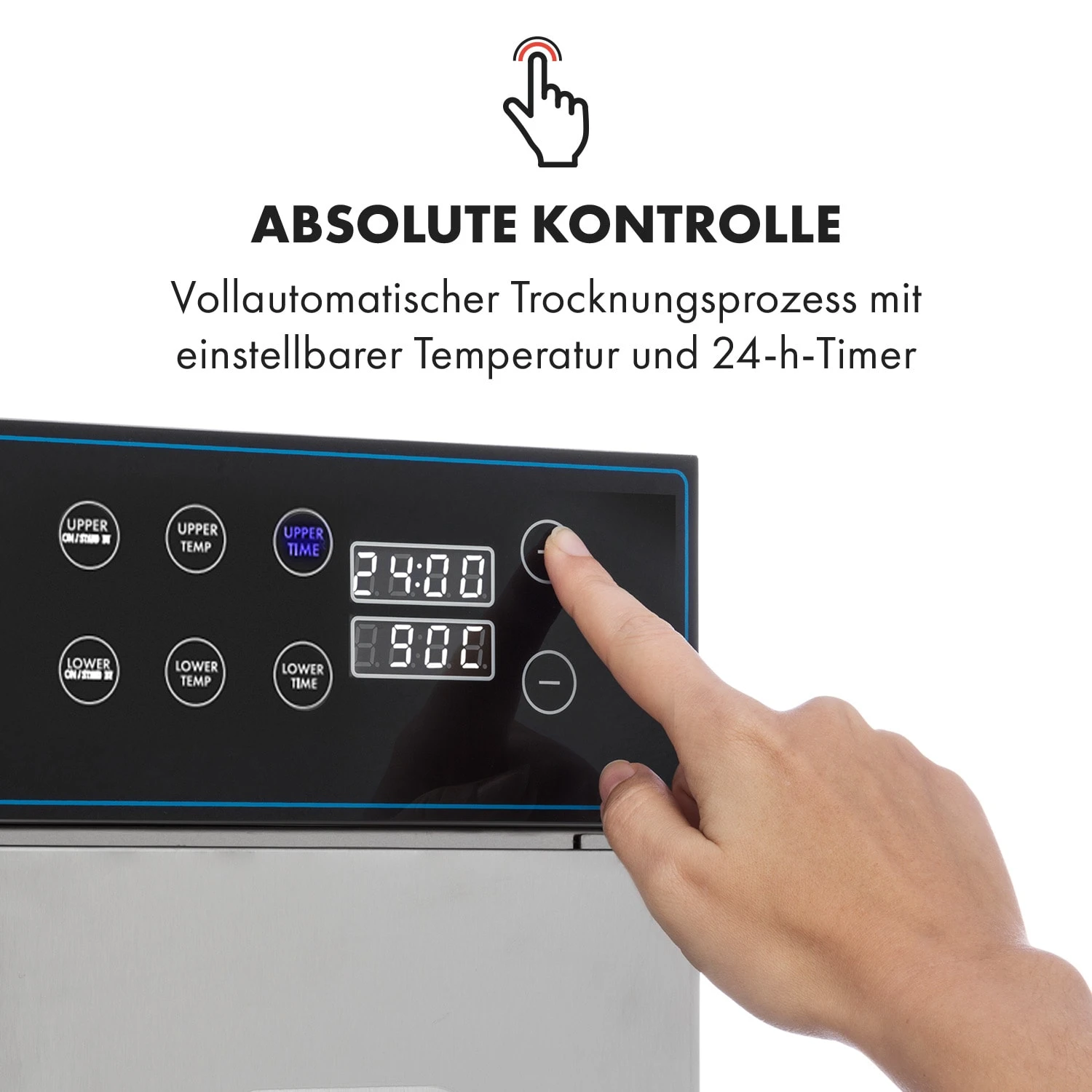 Master Jerky 300 Dörrautomat 2000W 40-90 °C 24h-Timer Edelstahl Silber 5 Master Jerky 300 Dörrautomat 2000W 40-90 °C 24h-Timer Edelstahl Silber – Bild 3