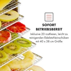 Master Jerky 300 Dörrautomat 2000W 40-90 °C 24h-Timer Edelstahl Silber 13 Master Jerky 300 Dörrautomat 2000W 40-90 °C 24h-Timer Edelstahl Silber -Klarstein 10034544 de 0004 logo