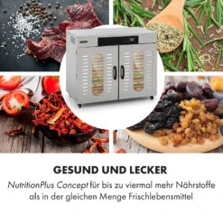 Master Jerky 500 Dörrautomat 3000W 40-90 °C 24h-Timer Edelstahl Silber -Klarstein 10034545 de 0005 logo