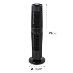 Twister Turmventilator 45 W | 343 M³/h Oszillation Touch Fernbedienung 18 Twister Turmventilator 45 W | 343 M³/h Oszillation Touch Fernbedienung -Klarstein 10034669 yy 0008 logo Klarstein Twister Turmventilator schwarz reedit