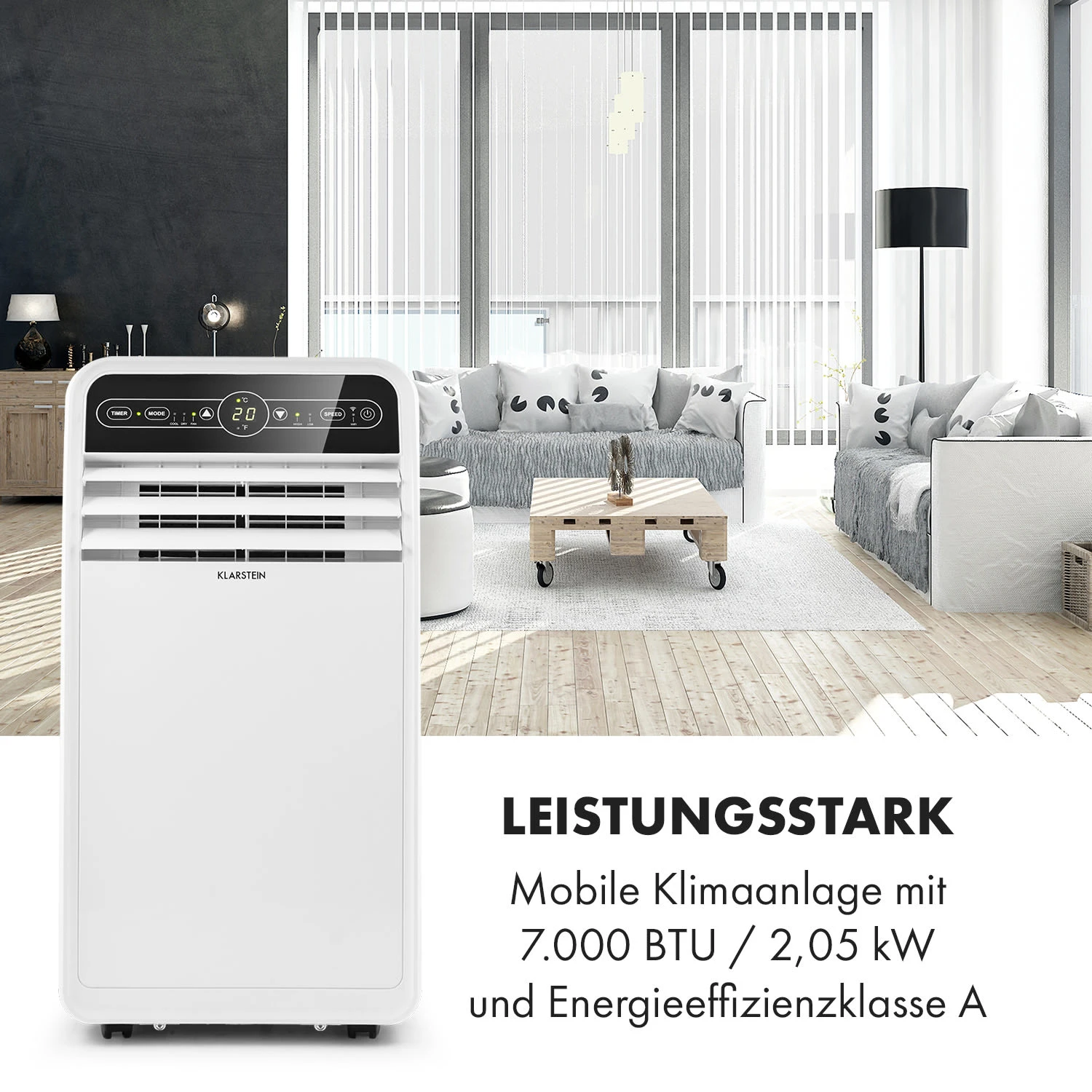 Metrobreeze New York 7k Mobile Klimaanlage 2,05kW 7000BTU EEC A Fernbedienung 4 Metrobreeze New York 7k Mobile Klimaanlage 2,05kW 7000BTU EEC A Fernbedienung – Bild 2