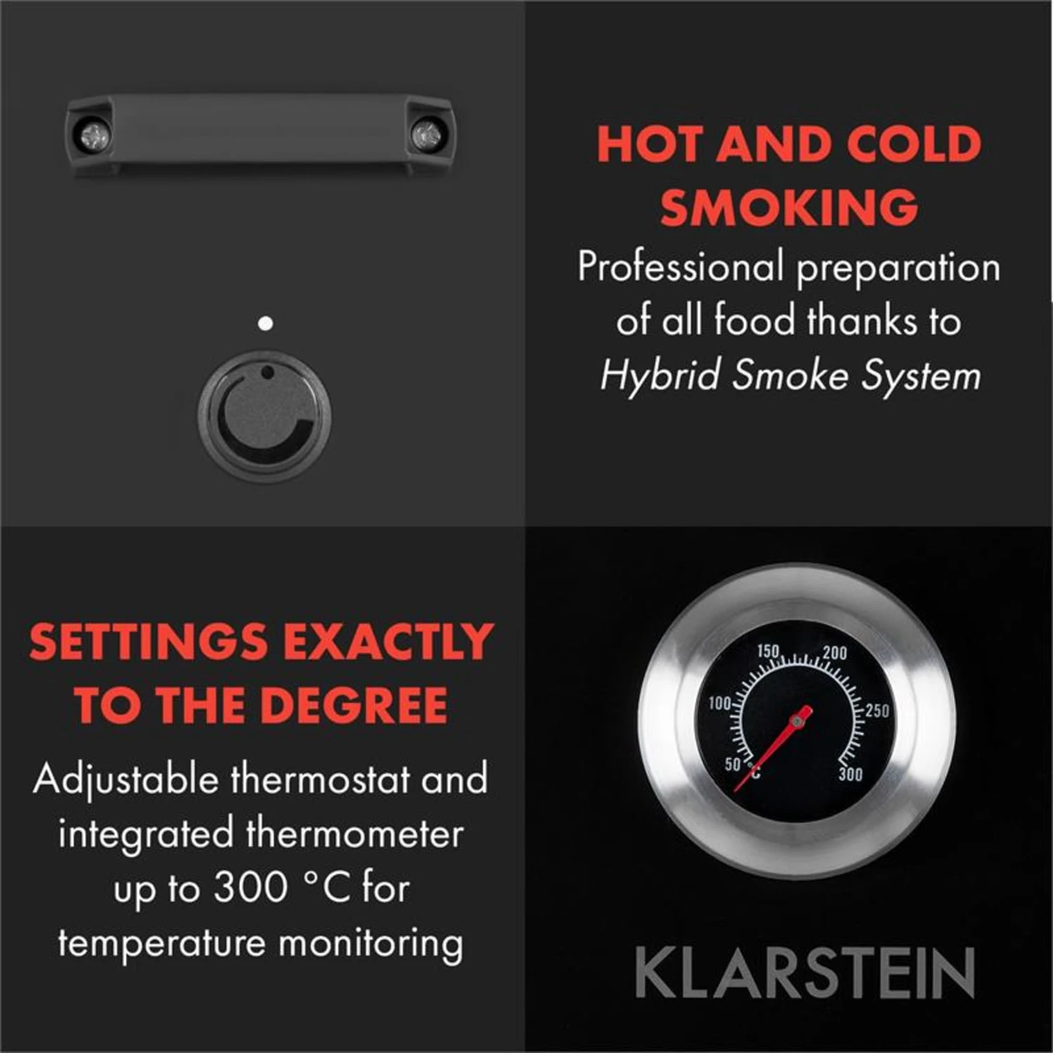 Flintstone Räucherofen 1600W Thermometer Edelstahl Elektrisch 5 Flintstone Räucherofen 1600W Thermometer Edelstahl Elektrisch – Bild 3