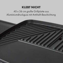 Gatsby Elektrogrill 2000W Antihaft-Grillfläche Seitentische -Klarstein 10034707 de 0004 logo