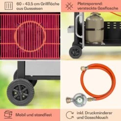 Tomahawk Gasgrill 3 X 3,6 KW Brenner 60 X 43,5 Cm Grill Edelstahl -Klarstein 10034711 de 0005 usp