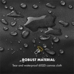 Tomahawk Wetterschutzhaube 600D Canvas 30/70% PE/PVC Schwarz -Klarstein 10034713 yy 0003 logo Klarstein Tomahawk Wetterschutzhaube 140cm