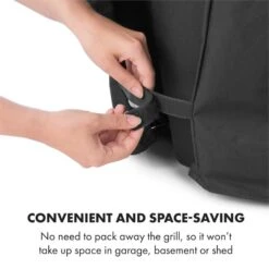 Tomahawk Wetterschutzhaube 600D Canvas 30/70% PE/PVC Schwarz -Klarstein 10034713 yy 0006 logo Klarstein Tomahawk Wetterschutzhaube 140cm