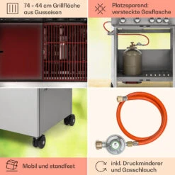 Valkyrie Gasgrill 4x3,5 KW + 3,15 KW Brenner 74x44 Cm Grill Edelstahl 14 Valkyrie Gasgrill 4x3,5 KW + 3,15 KW Brenner 74x44 Cm Grill Edelstahl -Klarstein 10034715 de 0005 usp