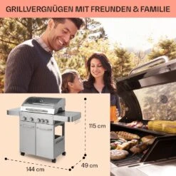 Valkyrie Gasgrill 4x3,5 KW + 3,15 KW Brenner 74x44 Cm Grill Edelstahl 15 Valkyrie Gasgrill 4x3,5 KW + 3,15 KW Brenner 74x44 Cm Grill Edelstahl -Klarstein 10034715 de 0006 usp