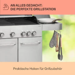 Valkyrie Gasgrill 4x3,5 KW + 3,15 KW Brenner 74x44 Cm Grill Edelstahl 16 Valkyrie Gasgrill 4x3,5 KW + 3,15 KW Brenner 74x44 Cm Grill Edelstahl -Klarstein 10034715 de 0007 usp