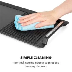 Delicatessa Grill Pan Grillplatte Induktionskochfeld Zubehör 43,5x23cm -Klarstein 10034722 yy 0005 logo Klarstein Delicatessa Grill Pan Grillplatte