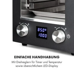 Hannibal Hochtemperaturgrill Indoor 2.200W 850°C Edelstahl Schwarz -Klarstein 10034804 de 0005 logo