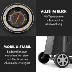 Vanquish Gasgrill 3 Edelstahlbrenner 3 X 3 KW 63,5 X 45 Cm Grillfläche 18 Vanquish Gasgrill 3 Edelstahlbrenner 3 X 3 KW 63,5 X 45 Cm Grillfläche -Klarstein 10034805 de 0008 logo