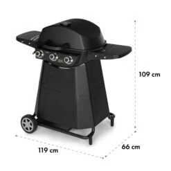 Vanquish Gasgrill 3 Edelstahlbrenner 3 X 3 KW 63,5 X 45 Cm Grillfläche 19 Vanquish Gasgrill 3 Edelstahlbrenner 3 X 3 KW 63,5 X 45 Cm Grillfläche -Klarstein 10034805 yy 0009 logo Klarstein Vanquish Gasgrill schwarz