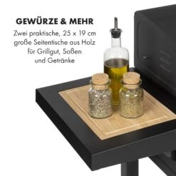 Meat Machine Holzkohlegrill BBQ 45x32,5cm Thermometer Bodenrollen -Klarstein 10034819 de 0005 logo