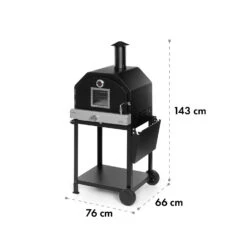 Pizzaiolo Pro Pizza-Gasgrill 76x143x66cm Schamottestein Stahl Mobil -Klarstein 10034844 yy 0010 logo